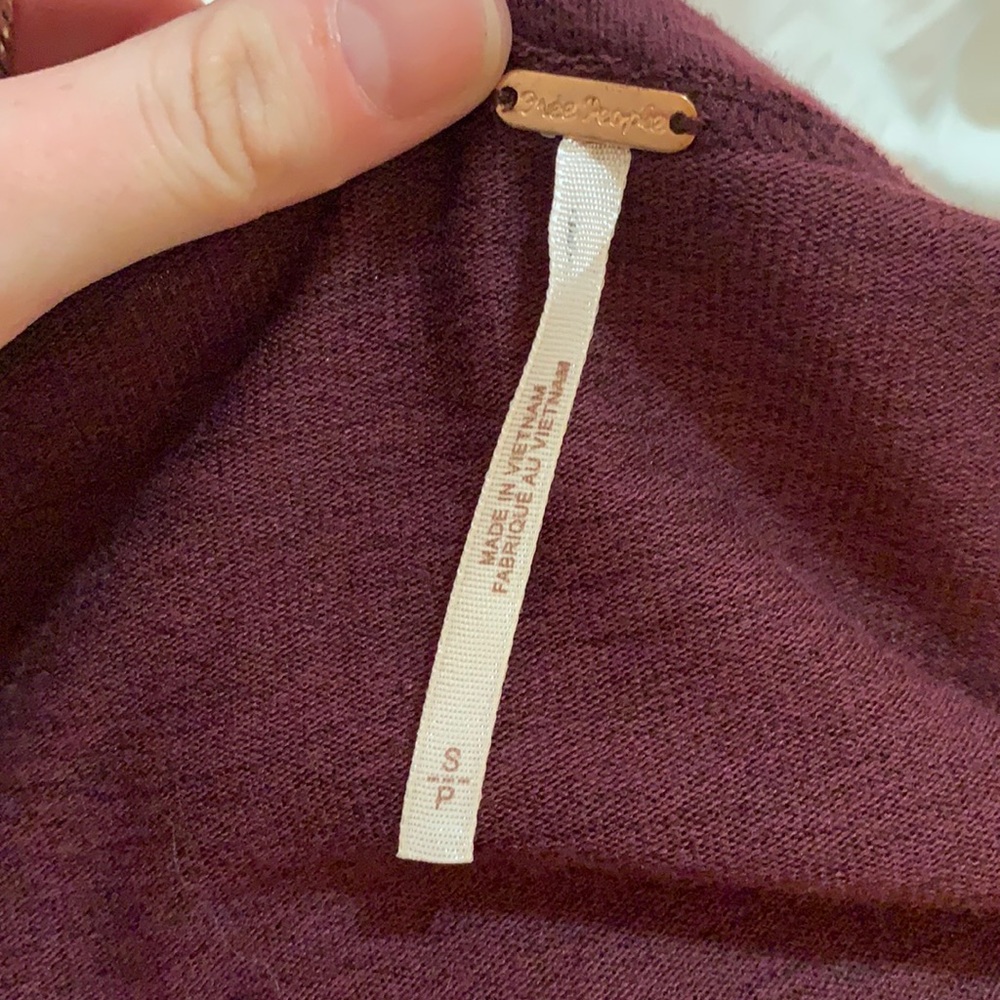 Free People Maroon long Sleeve